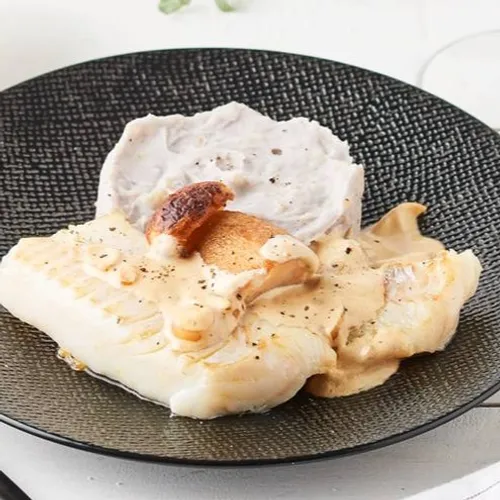 Filet de merlan sauce aux cèpes