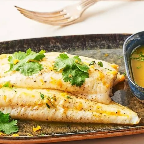 Carrelet et sauce à l'orange