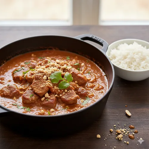 Sauté de porc à la sauce cacahuète