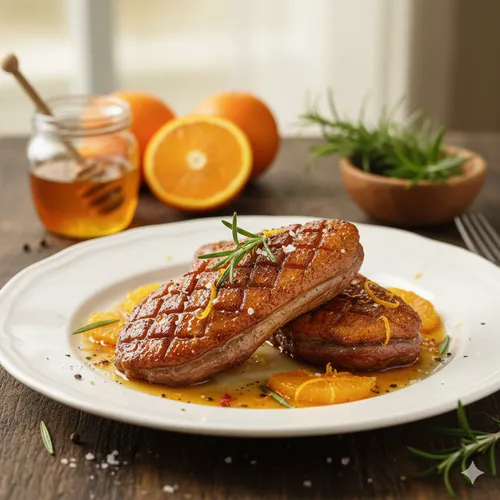 Magret de canard à l'orange