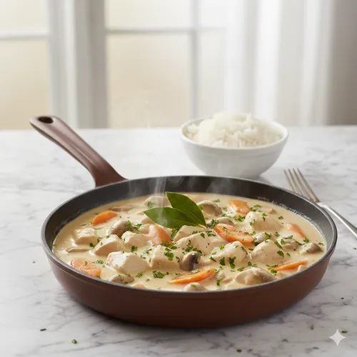 BLANQUETTE DE POULET À LA CRÈME