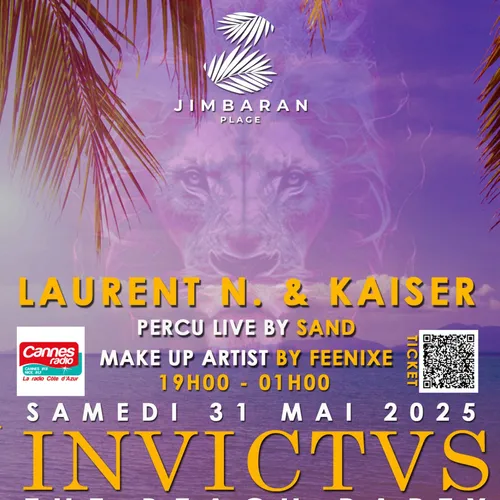 PARTENARIAT CANNES RADIO : "INVICTUS BEACH PARTY" A GOLFE-JUAN