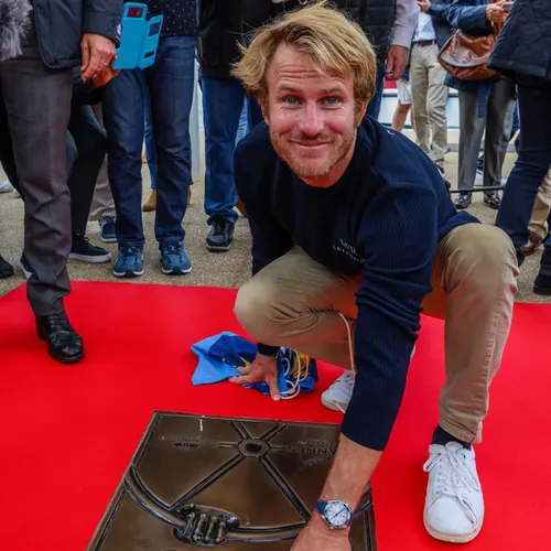 Le navigateur François Gabart a immortalisé ses empreintes hier...