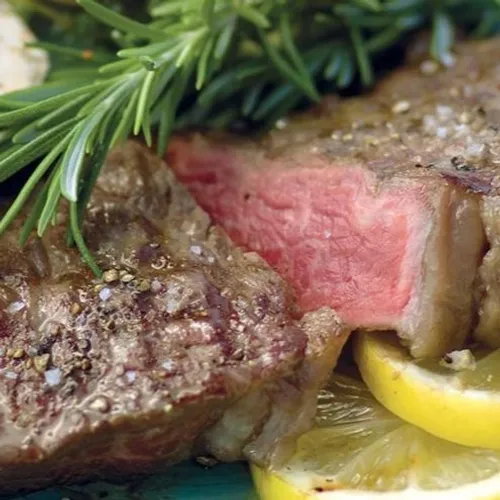 Rumsteck, beurre au poivre