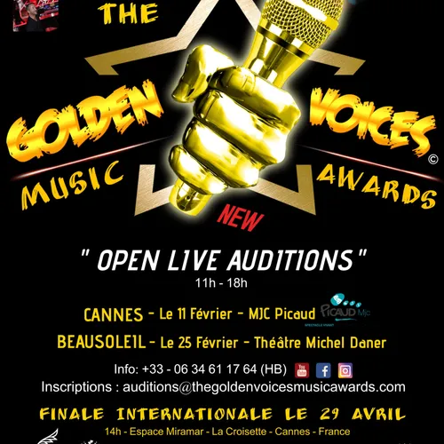 PARTENARIAT CANNES RADIO : THE GOLDEN VOICES MUSIC AWARDS