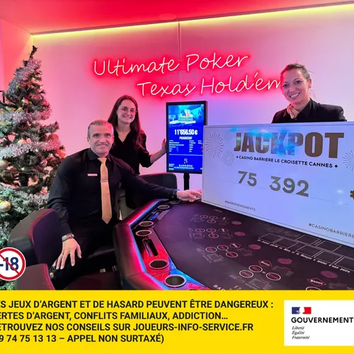 Cannes : un joueur remporte plus de 75 000 € au Casino Barrière