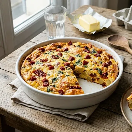 Fritatta aux tomates et chorizo