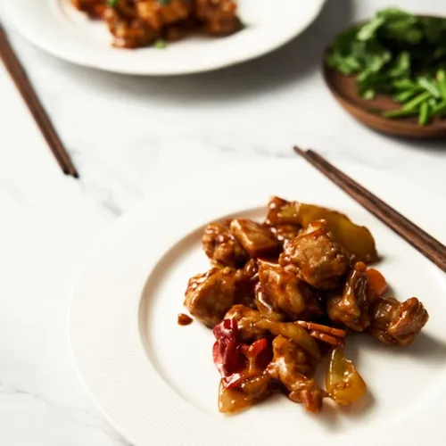 Poulet sauce caramel