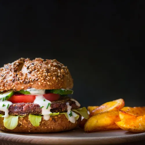 Burger et sauce au chèvre