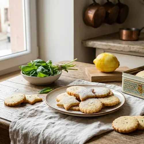 Biscuits au citron basilic