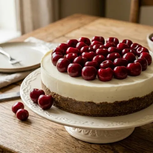  Cheesecake sans cuisson aux cerises