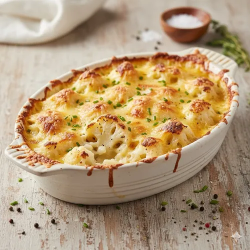 Clafoutis salé au chou-fleur et au chèvre