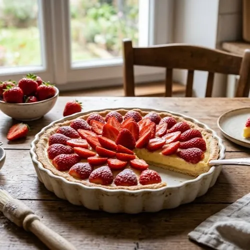 Tarte pâtissière aux fraises