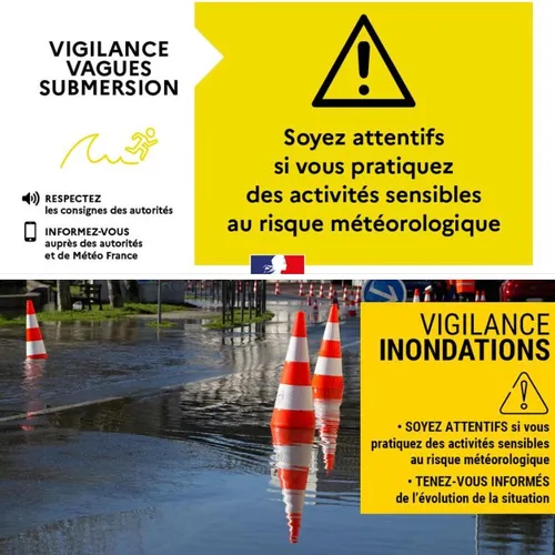 2/11/23 : Vigilance orange "vagues – submersion marine" dans le...