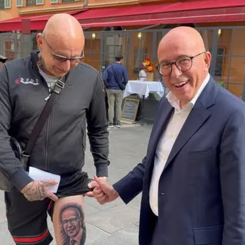 Nice : il se fait tatouer le portrait d’Éric Ciotti sur la cuisse