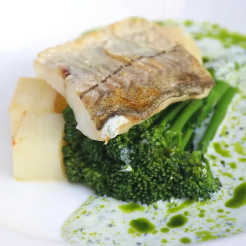 Filet de cabillaud sur lit de brocoli 