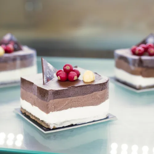 Entremet de mousse 3 chocolats