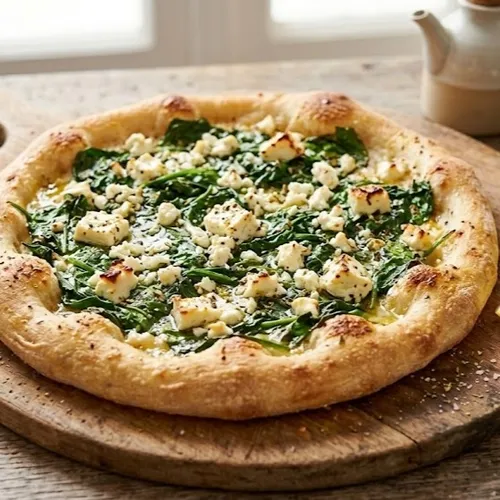 Pizza fêta et épinards