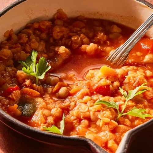 Couscous revisité aux lentilles corail