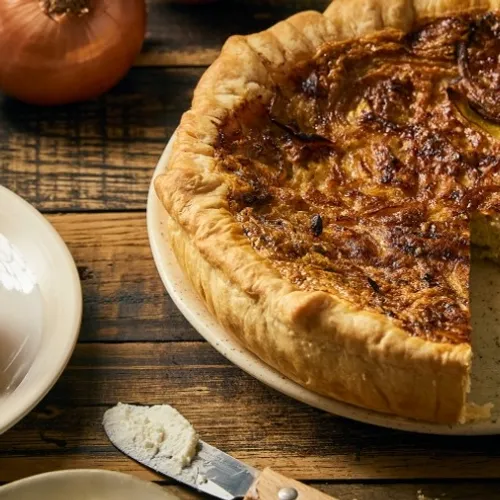 Tarte aux oignons et au fromage frais
