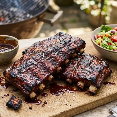 Ribs de porc marinés au barbecue