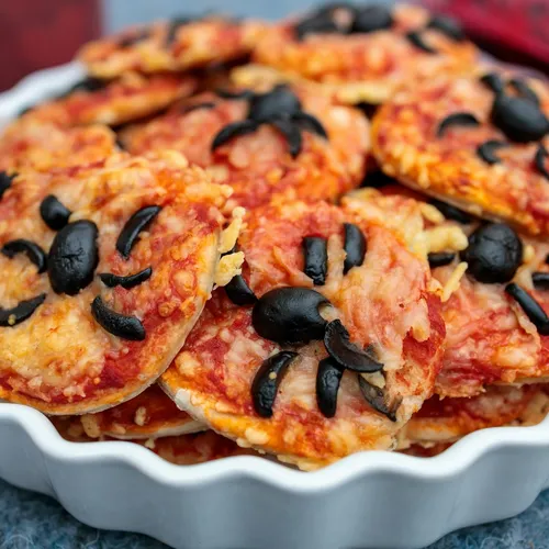 Mini pizzas d'halloween : spider pizza