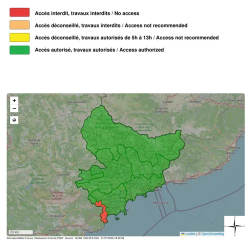 Risque incendie très sévère : accès interdit au massif...