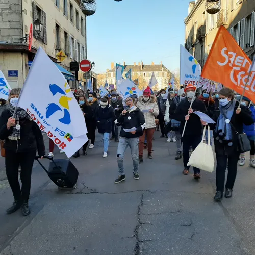 Manifestation des enseignants à Dijon