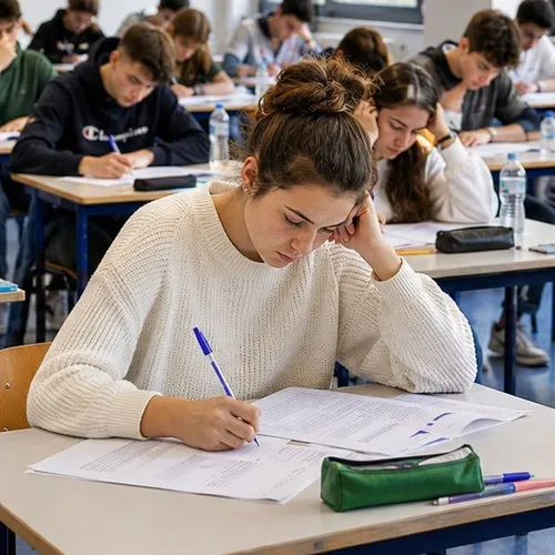 Mauvais sujet de baccalauréat distribué aux élèves d'un lycée à...