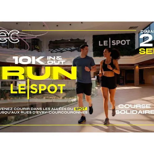 Une course à pied dans un centre commercial à Evry-Courcouronnes