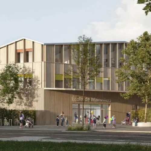 À Mainvilliers, le futur groupe scolaire prend forme avenue de la...