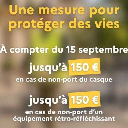 Le casque et le gilet jaune obligatoires dès ce mardi dans les...
