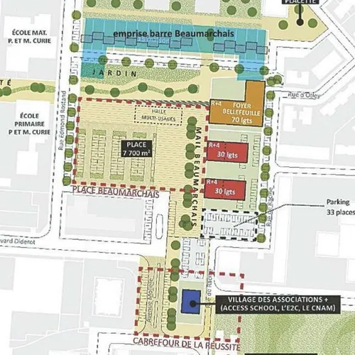 Montereau-Fault-Yonne :  la barre Diderot rénovée quartier de Surville