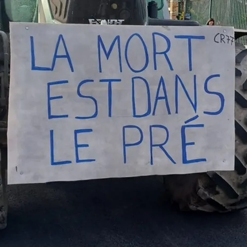 En pleine mobilisation lycéenne, des agriculteurs lancent une...