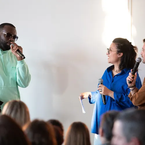 Gims en interview avec Albanne et Théo