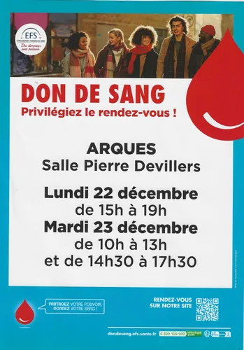 collecte don du sang Arques