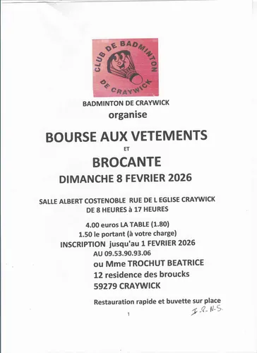 BOURSE AUX VETEMENTS ET BROCANTE