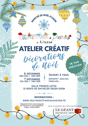 Atelier créatif - Décorations de Noël