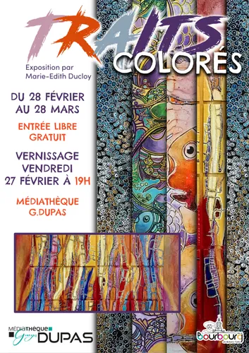 Exposition "Traits colorés" par Marie-Edith Ducloy