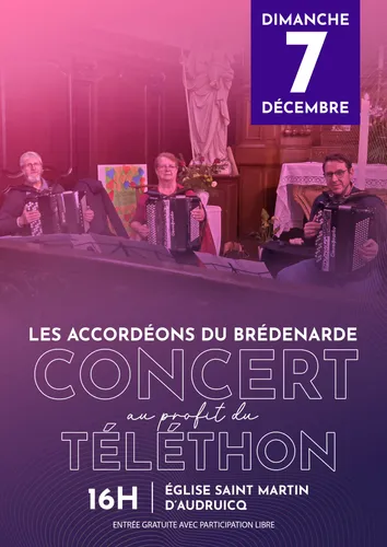 Les accordéons du Brédenarde concert au profit du Téléthon