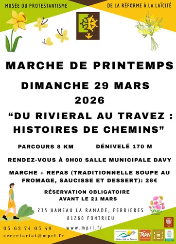 Marche de Printemps "Du Rivieral au Travez: Histoires de chemins"