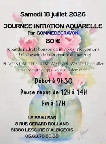 Initiation à l'aquarelle avec  l'aquarelliste gommedecrayon