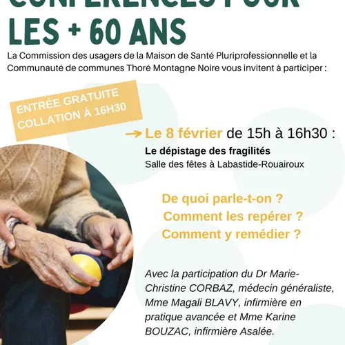 Une conférence santé pour les plus de 60 ans...