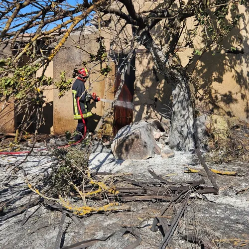 Les pompiers de l'Aveyron engagés dans l'Aude en juillet 2025.