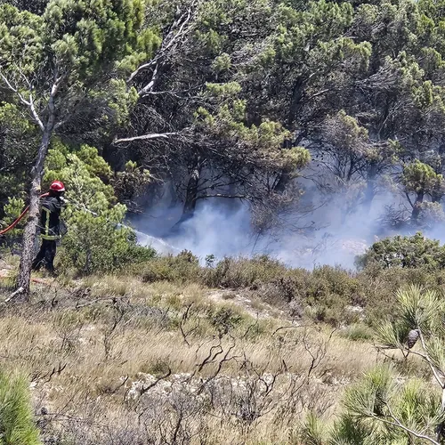 Les pompiers de l'Aveyron engagés dans l'Aude en juillet 2025.