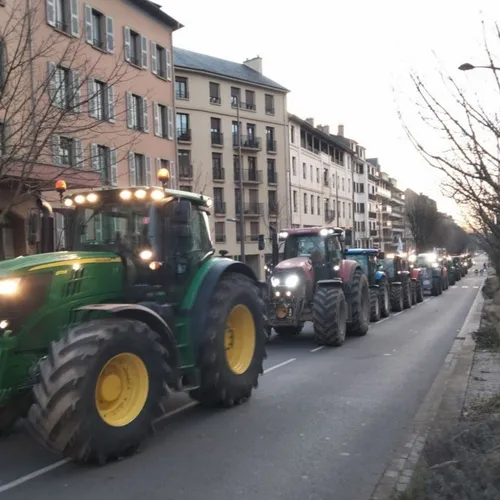 Mobilisation des agriculteurs à Rodez (Aveyron) le 31-01-24.