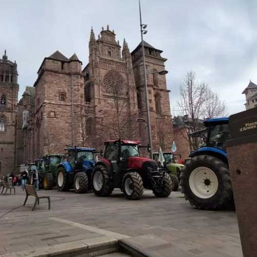 Mobilisation des agriculteurs à Rodez (Aveyron) le 31-01-24.