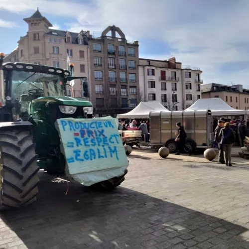 Mobilisation des agriculteurs à Rodez (Aveyron) le 31-01-24.