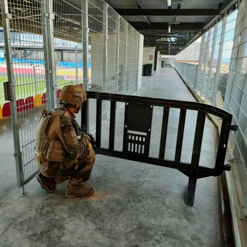 Exercice de sécurité et de défense à Rodez(Aveyron) le 28 mars 2024.