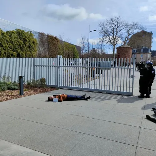 Exercice de sécurité et de défense à Rodez(Aveyron) le 28 mars 2024.